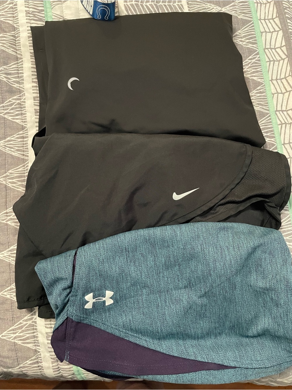Nike Kids Black and Teal Athletic Bottoms Pack
